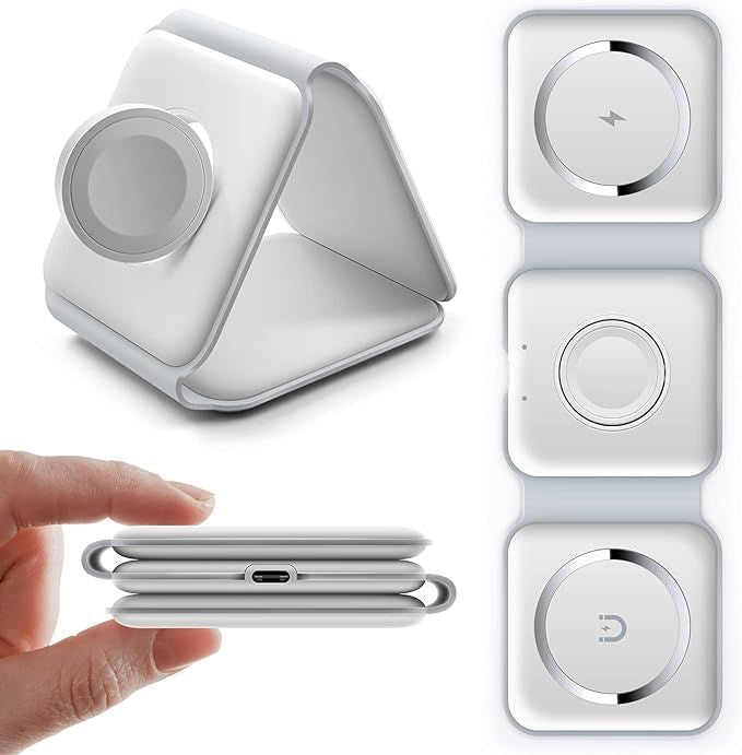 3-in-1 Wireless Charging Pad – Fast Qi Charger for iPhone, AirPods & Apple Watch
